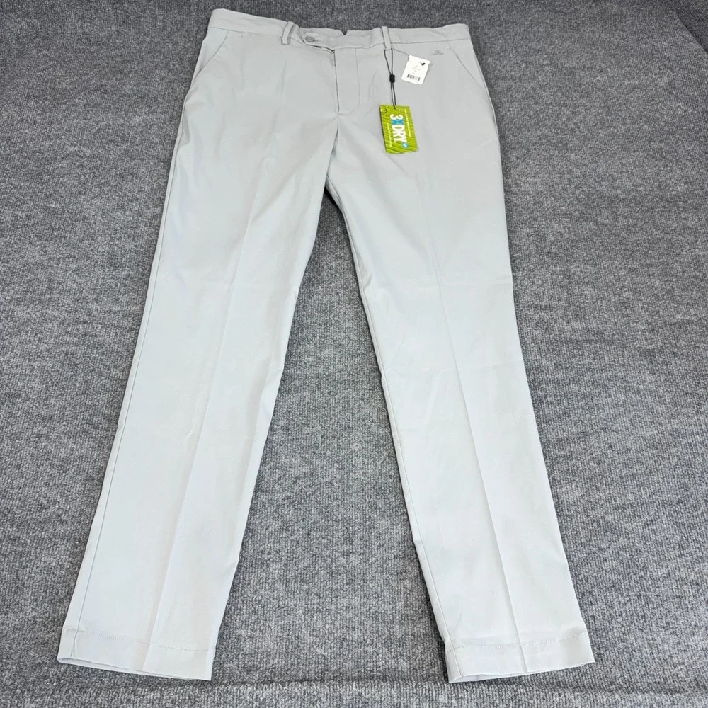 J.Lindeberg Golf Pant Men 36x32 Stone Gray Palmer 3xDRY Performance Designer NEW